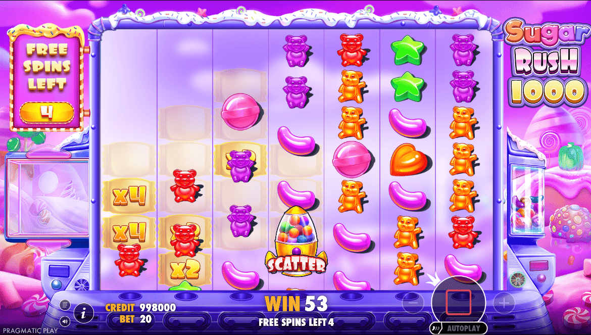 Sugar Rush 1000 Pragmatic Play Demo con función de giros gratis